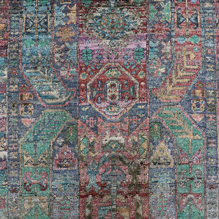 Multicolored Alchemy Transitional Silk Runner - 3'3" x 13'3"