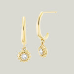Diamond Sea Urchin Drop Hoops