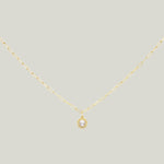 California Dreaming' Pearl Solitaire & Paperclip Chain Necklace
