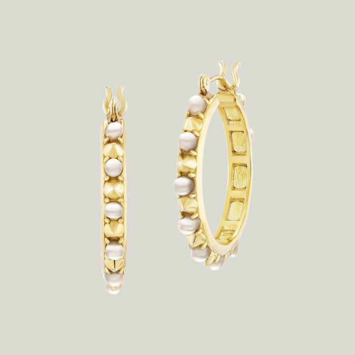 Large Valerie Pearl Hoops