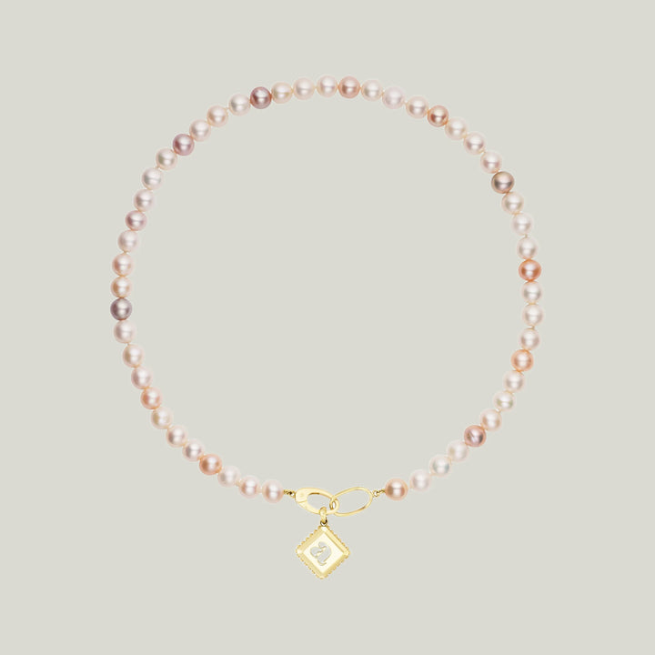 Charm-ing Pink Blush Pearl Necklace