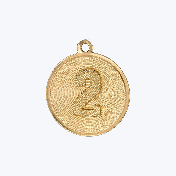 14K Gold "Number 2" Charm Pendant 1.80grs