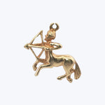 14K Gold Sagittarius Astrological Charm Pendant 3.00grs