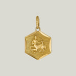 18K Gold Sagittarius Astrological Charm Pendant 3.40grs