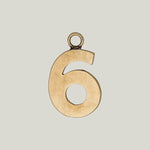 14K Yellow Gold Pendant with Bold "6" Motif - Crafted in 1960