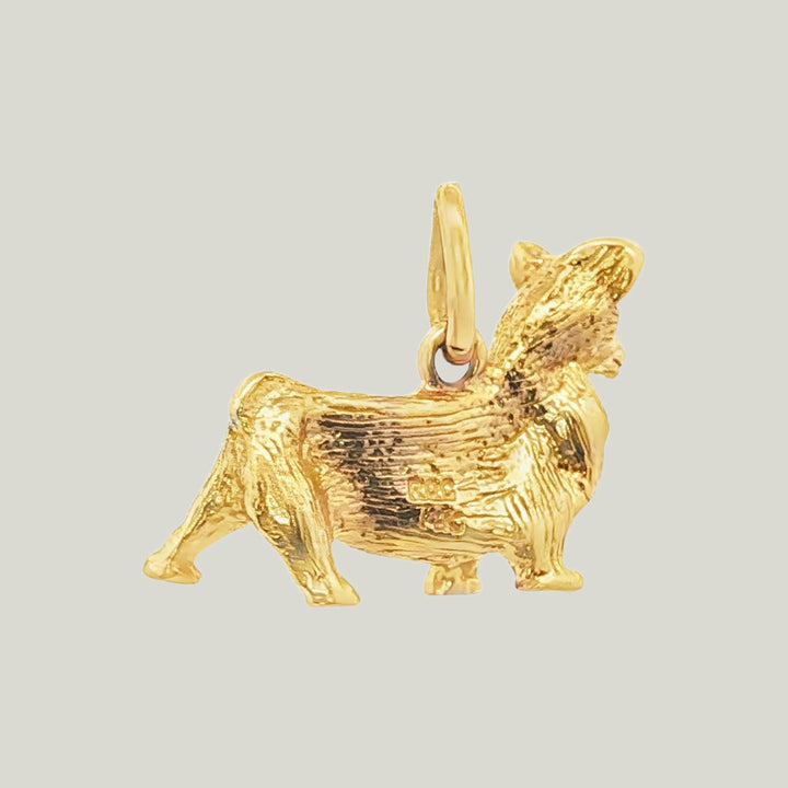 1960' corgy charm in 14k Yellow Gold