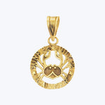 14K Gold Cancer Astrological Charm Pendant 0.63grs