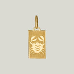 18K Gold Cancer Astrological Charm Pendant 2.14grs