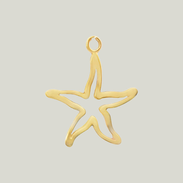 1970's Starfish Charm in 14k Yellow Gold