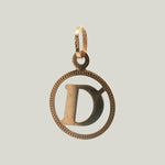 18k Yellow Gold Charm Letter D 1950's