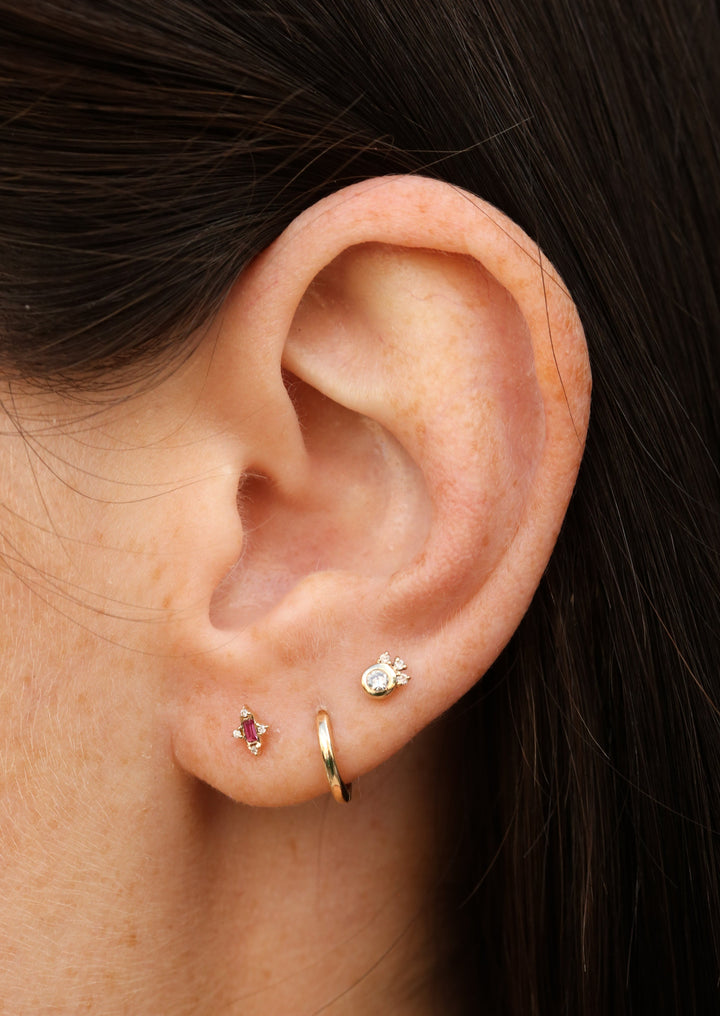 Amulet Stud with Ruby