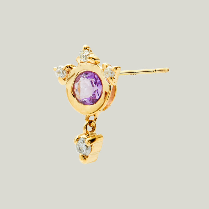 Majesty Stud in Amethyst
