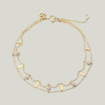 Double Chain Diamond Tinsel Bracelet in Gold