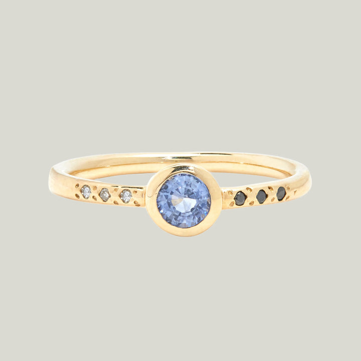 The Midnight Ring with Blue Sapphire