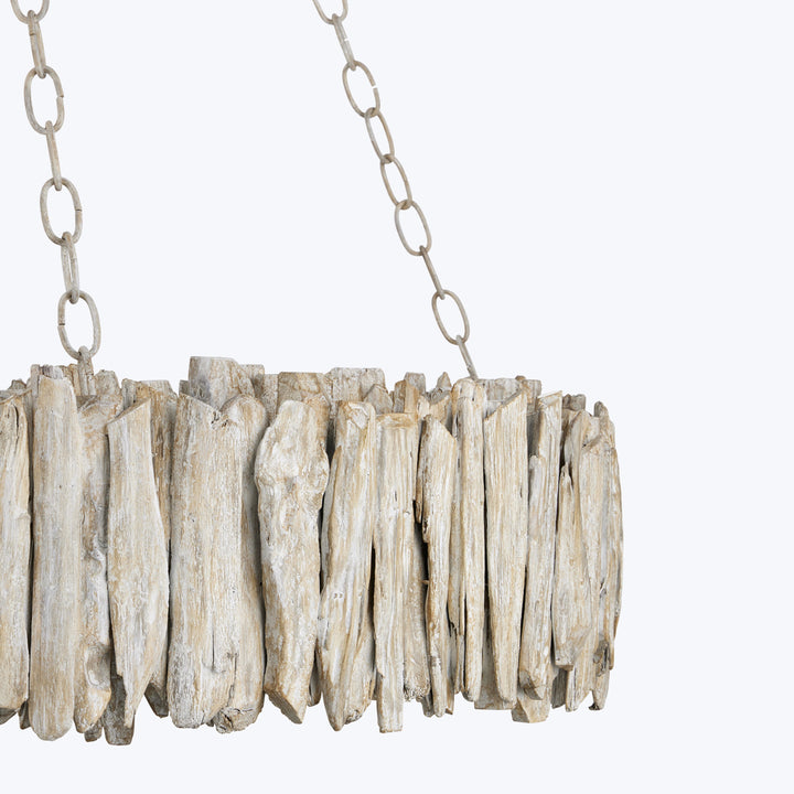 Driftwood Whitewash Ring Chandelier