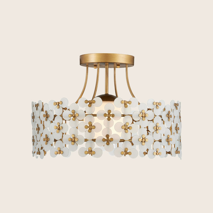Spring Flower Semi-Flush Mount