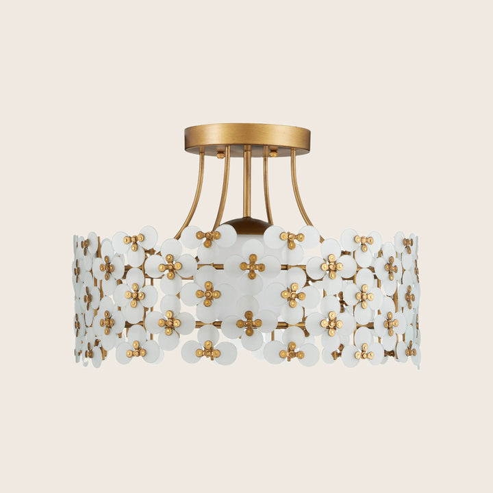 Spring Flower Semi-Flush Mount