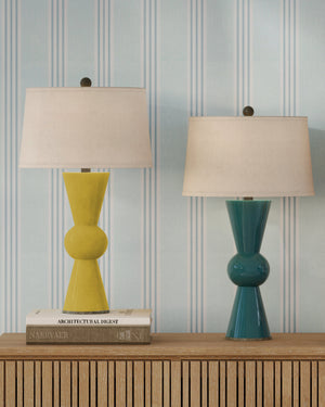 Upbeat Teal Table Lamp - hover