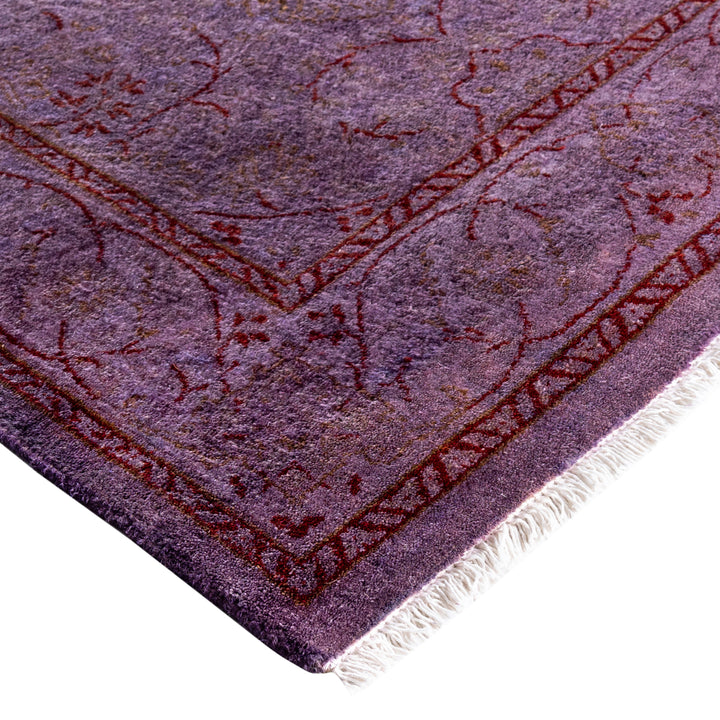 Purple Overdyed Wool Runner - 2'6" x 19'1"