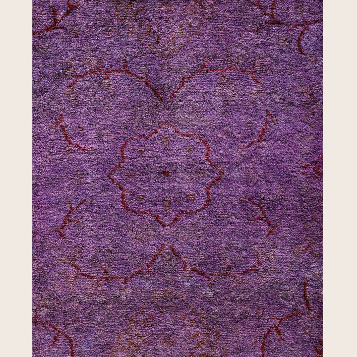 Purple Overdyed Wool Runner - 2'6" x 19'1"