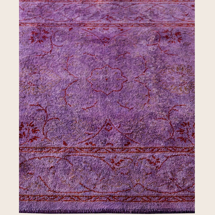 Purple Overdyed Wool Runner - 2'6" x 19'1"