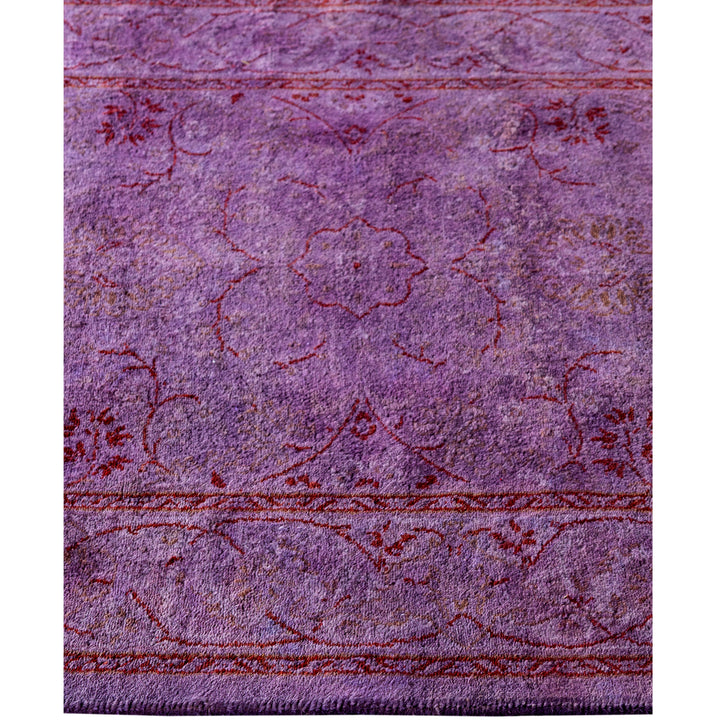 Purple Overdyed Wool Runner - 2'6" x 19'1"