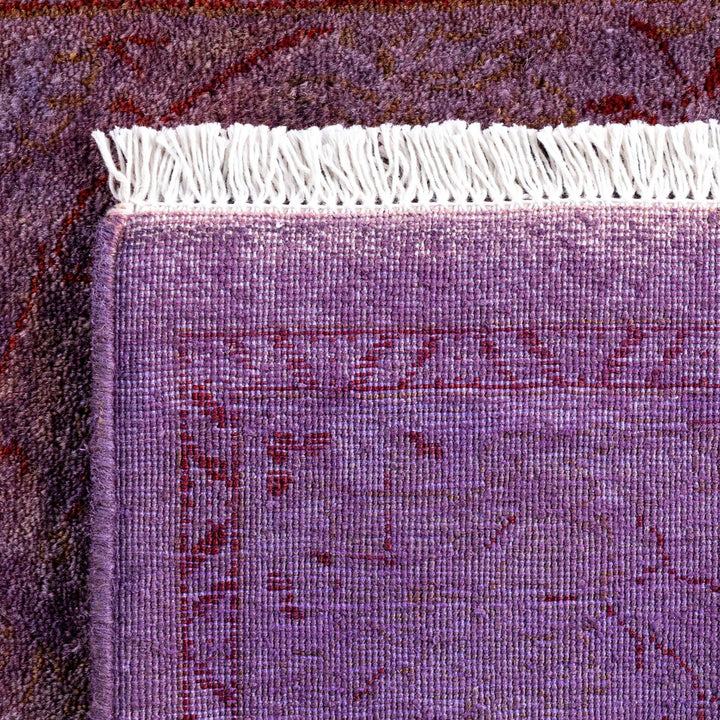 Purple Overdyed Wool Runner - 2'6" x 19'1"