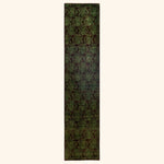 Green Overdyed Wool Runner - 2'6" x 11'6"
