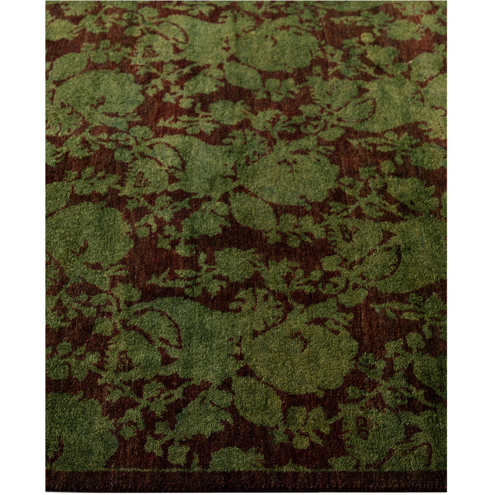 Green Overdyed Wool Runner - 2'6" x 11'6"