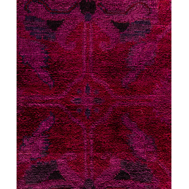 Purple Overdyed Wool Rug - 6' x 9'1"