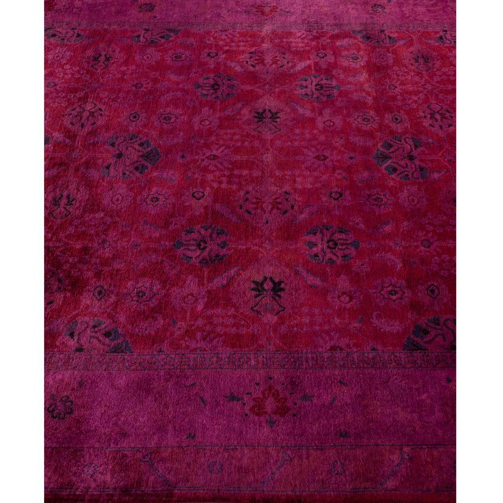 Purple Overdyed Wool Rug - 6' x 9'1"