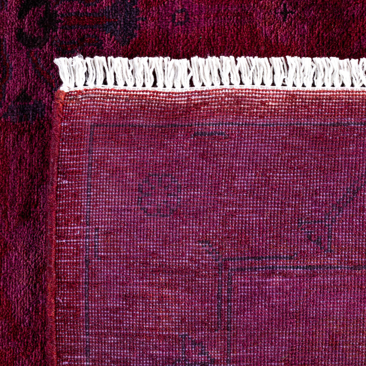 Purple Overdyed Wool Rug - 6' x 9'1"