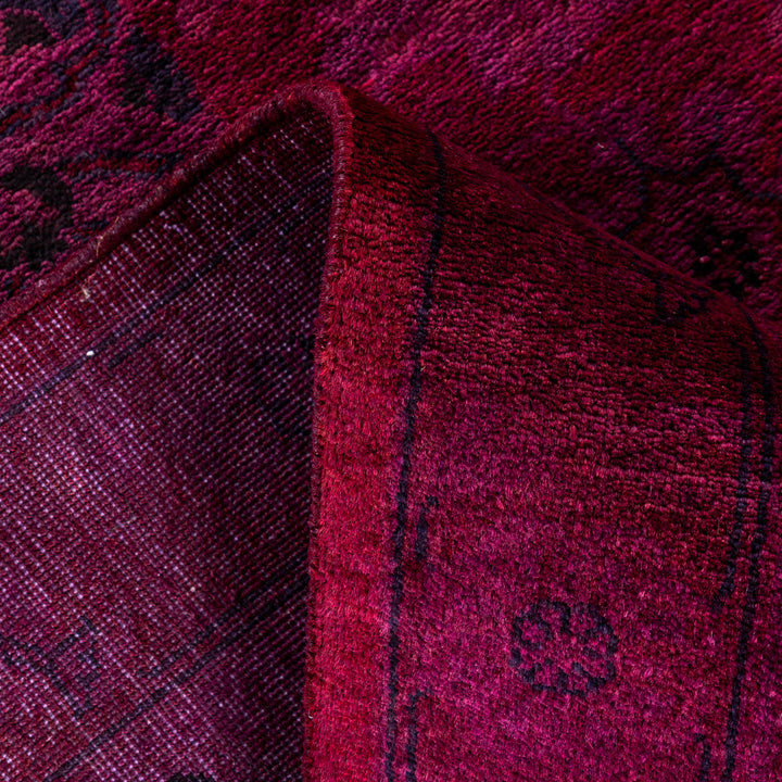 Purple Overdyed Wool Rug - 6' x 9'1"