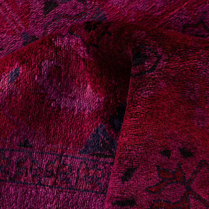 Purple Overdyed Wool Rug - 6' x 9'1"