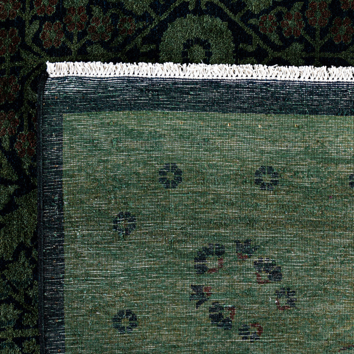 Green Overdyed Wool Rug - 9'10" x 13'10"