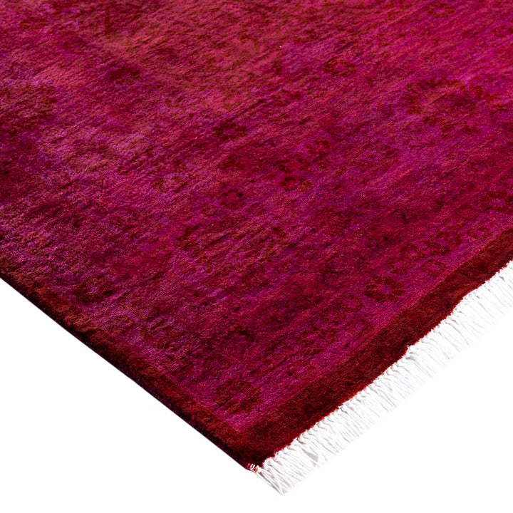 Purple Overdyed Wool Rug - 6'1" x 8'10"