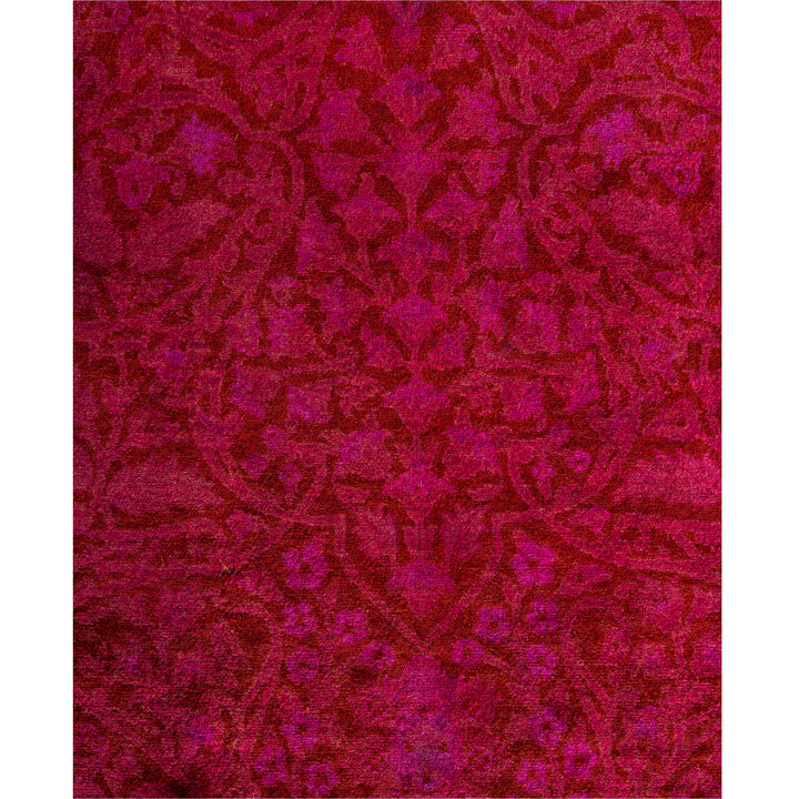 Purple Overdyed Wool Rug - 6'1" x 8'10"