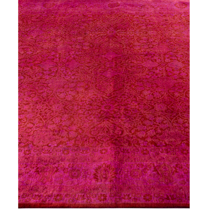 Purple Overdyed Wool Rug - 6'1" x 8'10"