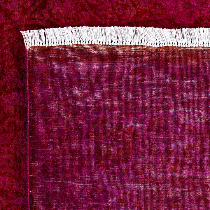 Purple Overdyed Wool Rug - 6'1" x 8'10"