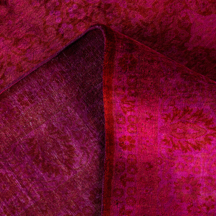 Purple Overdyed Wool Rug - 6'1" x 8'10"