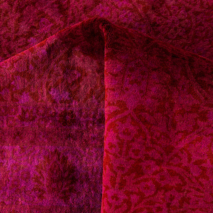 Purple Overdyed Wool Rug - 6'1" x 8'10"