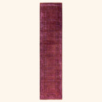 Purple Overdyed Wool Runner - 3'1" x 13'2"