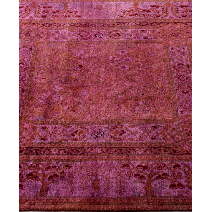 Purple Overdyed Wool Runner - 3'1" x 13'2"
