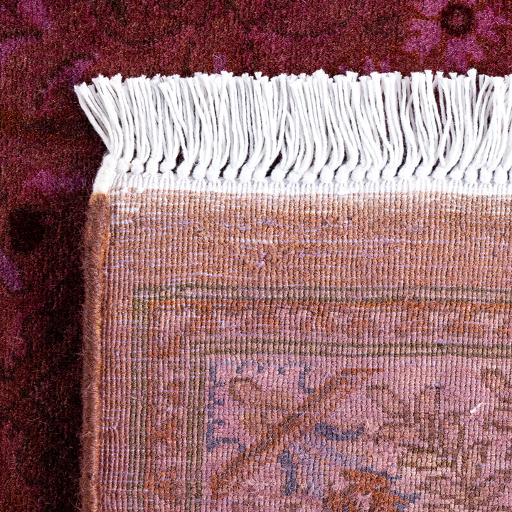 Purple Overdyed Wool Runner - 3'1" x 13'2"