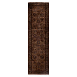 Brown Overdyed Wool Runner - 2'6" x 8'9"