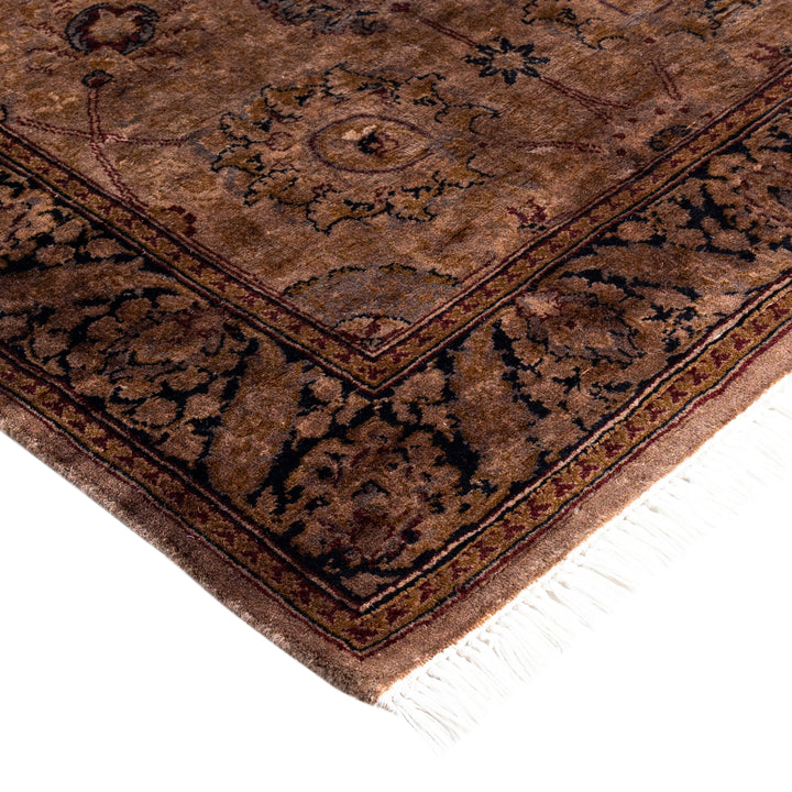 Brown Overdyed Wool Runner - 2'6" x 8'9"