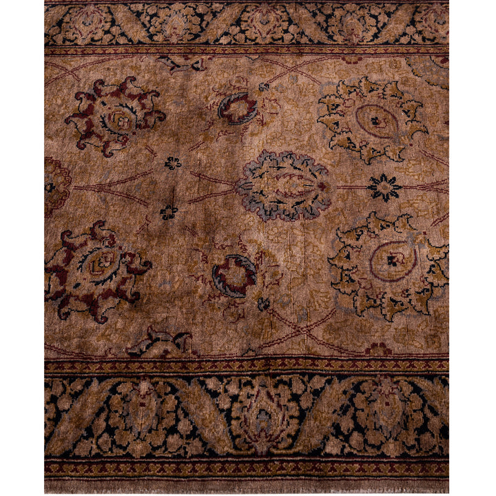 Brown Overdyed Wool Runner - 2'6" x 8'9"