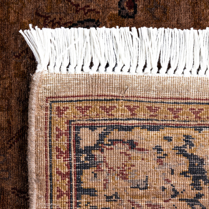 Brown Overdyed Wool Runner - 2'6" x 8'9"