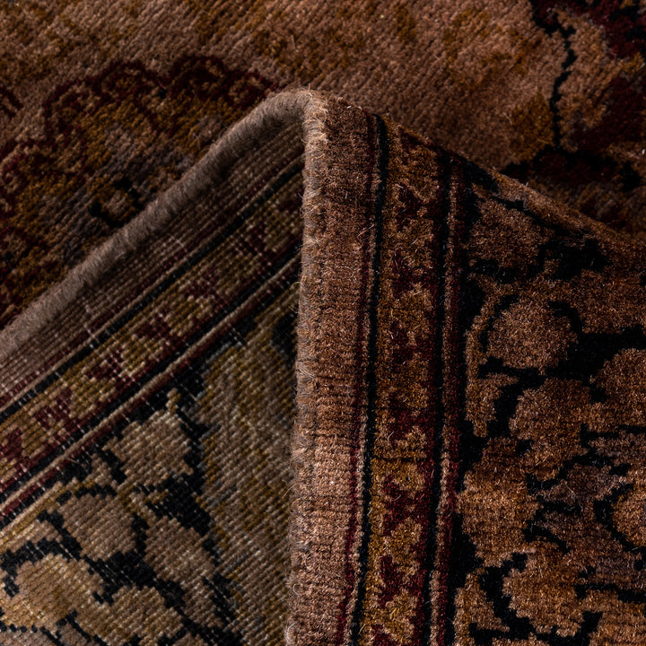 Brown Overdyed Wool Runner - 2'6" x 8'9"