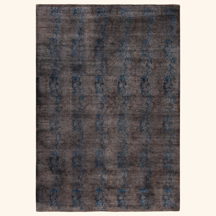 Brown Overdyed Wool Rug - 5'4" x 7'9"